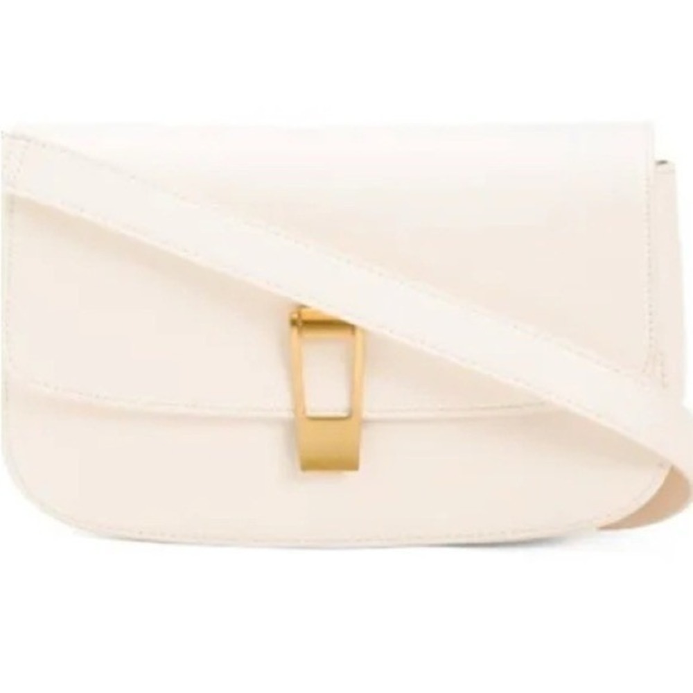 Rachel Zoe Cream Crossbody Bag with Gold Clasp